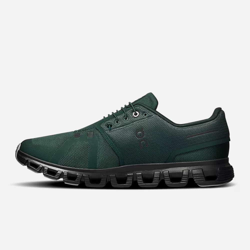On Men’s Cloud 6 Shoes - Evergreen / Glacier