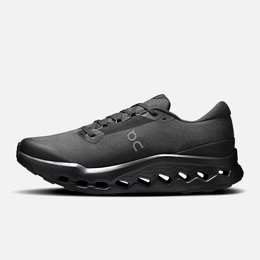 On Men's Cloudsurfer Trail 2 Waterproof Shoes - Black / Black