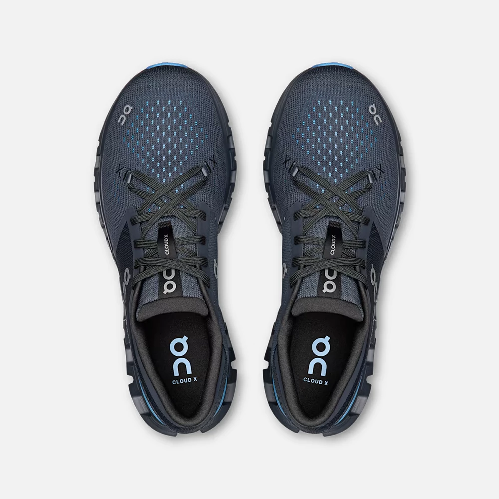 On Men's Cloud X 4 Shoes - Navy / Gourami