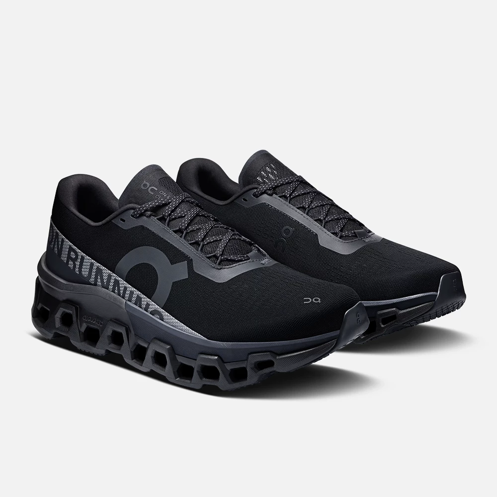 On Men's Cloudmonster 2 Shoes - Black / Black