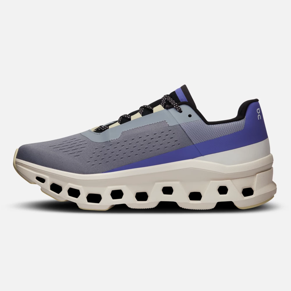 On Men's Cloudmonster Shoes - Mist / Blueberry