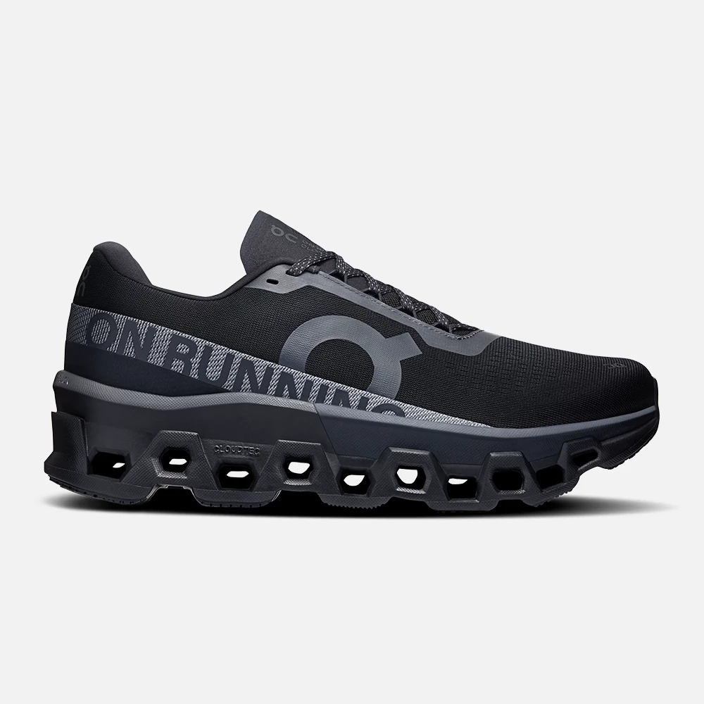 On Men's Cloudmonster 2 Shoes - Black / Black