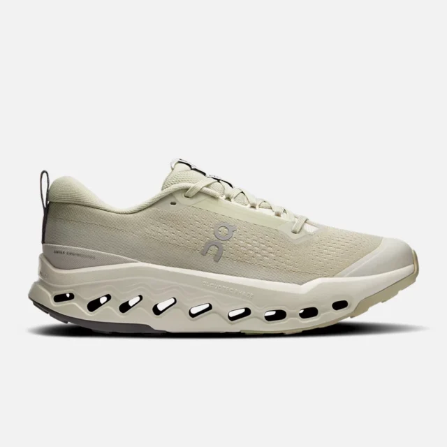 On Men's Cloudsurfer Trail 2 Shoes - Chalk / Ghost